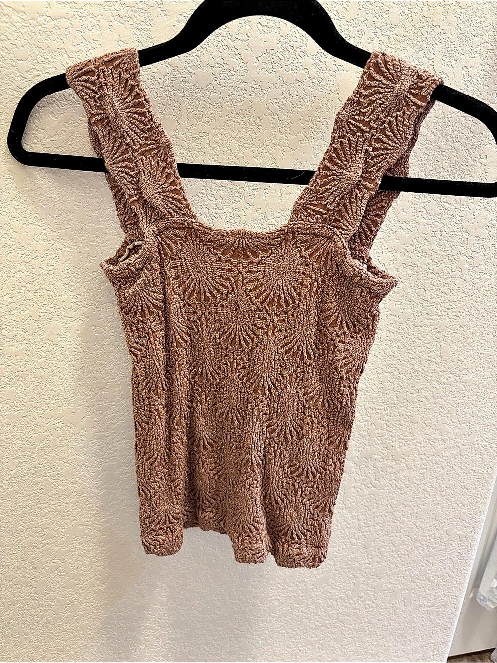 Free People Textured Tank Top in Brown